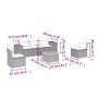 6-piece garden furniture set and gray synthetic rattan cushions by , Garden sets - Ref: Foro24-3225388, Price: 371,53 €, Disc...