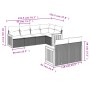 7-teiliges Gartensofa-Set und beigefarbene synthetische Rattankissen von , Gartensets - Ref: Foro24-3260224, Preis: 651,55 €,...