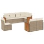 Gartensofa-Set mit beigen Kissen 8 Stück PE-Rattan von , Gartensets - Ref: Foro24-3260245, Preis: 643,99 €, Rabatt: %