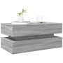 Mesa de centro con luces LED gris Sonoma 90x50x40 cm de , Mesas de centro - Ref: Foro24-839866, Precio: 104,00 €, Descuento: %