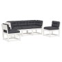 5-piece garden sofa set with solid white pine wood cushions by , Garden sets - Ref: Foro24-3216976, Price: 574,82 €, Discount: %