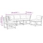 5-piece garden sofa set with solid white pine wood cushions by , Garden sets - Ref: Foro24-3216976, Price: 574,82 €, Discount: %