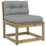 5-piece garden sofa set with impregnated pine wood cushions by , Garden sets - Ref: Foro24-3216969, Price: 453,96 €, Discount: %