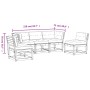 5-piece garden sofa set with solid white pine wood cushions by , Garden sets - Ref: Foro24-3216981, Price: 562,42 €, Discount: %