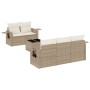 Garden sofa set with cushions 6 pieces beige synthetic rattan by , Garden sets - Ref: Foro24-3252235, Price: 552,90 €, Discou...