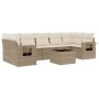 Garden sofa set with beige cushions 8 pcs PE rattan by , Garden sets - Ref: Foro24-3252275, Price: 608,68 €, Discount: %