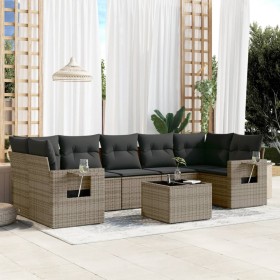 8-piece garden sofa set and gray synthetic rattan cushions by , Garden sets - Ref: Foro24-3252277, Price: 585,14 €, Discount: %