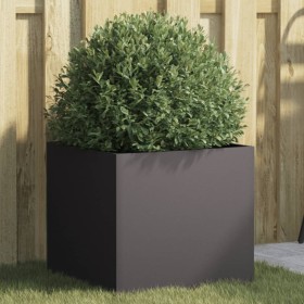 Black cold rolled steel planter 42x40x39 cm by , Pots and planters - Ref: Foro24-841547, Price: 53,45 €, Discount: %