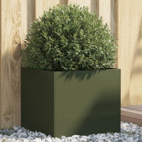 Jardinera de acero laminado en frío verde oliva 42x40x39 cm de , Maceteros y jardineras - Ref: Foro24-841553, Precio: 40,29 €...