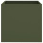 Planters 2 pcs olive green cold rolled steel 49x47x46 cm by , Pots and planters - Ref: Foro24-841566, Price: 76,33 €, Discoun...