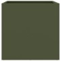 Planters 2 pcs olive green cold rolled steel 49x47x46 cm by , Pots and planters - Ref: Foro24-841566, Price: 76,33 €, Discoun...