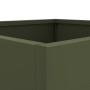 Planters 2 pcs olive green cold rolled steel 49x47x46 cm by , Pots and planters - Ref: Foro24-841566, Price: 76,33 €, Discoun...