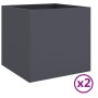 Planters 2 pcs anthracite cold rolled steel 49x47x46 cm by , Pots and planters - Ref: Foro24-841564, Price: 136,05 €, Discoun...