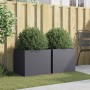 Planters 2 pcs anthracite cold rolled steel 49x47x46 cm by , Pots and planters - Ref: Foro24-841564, Price: 136,05 €, Discoun...