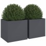 Planters 2 pcs anthracite cold rolled steel 49x47x46 cm by , Pots and planters - Ref: Foro24-841564, Price: 136,05 €, Discoun...