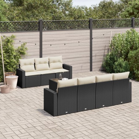 8-piece garden sofa set and black synthetic rattan cushions by , Modular outdoor sofas - Ref: Foro24-3251063, Price: 512,35 €...