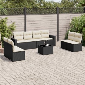 8-piece garden sofa set and black synthetic rattan cushions by , Modular outdoor sofas - Ref: Foro24-3251193, Price: 483,99 €...