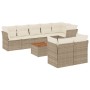 9-teiliges Gartensofa-Set mit beigen synthetischen Rattankissen von , Gartensets - Ref: Foro24-3223734, Preis: 687,82 €, Raba...