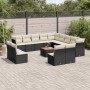 14-piece garden sofa set with black synthetic rattan cushions by , Garden sets - Ref: Foro24-3223935, Price: 883,03 €, Discou...