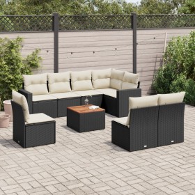 8-teiliges Gartensofa-Set und schwarze synthetische Rattankissen von , Gartensets - Ref: Foro24-3224159, Preis: 546,79 €, Rab...