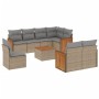 9-teiliges Gartensofa-Set mit beigen synthetischen Rattankissen von , Gartensets - Ref: Foro24-3260253, Preis: 693,85 €, Raba...