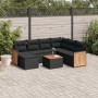 8-piece garden sofa set and black synthetic rattan cushions by , Garden sets - Ref: Foro24-3260291, Price: 501,63 €, Discount: %