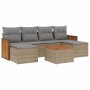 7-teiliges Gartensofa-Set und beigefarbene synthetische Rattankissen von , Gartensets - Ref: Foro24-3260309, Preis: 465,18 €,...