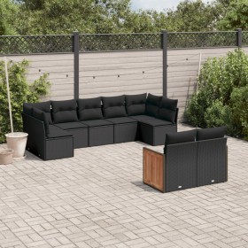 8-teiliges Gartensofa-Set und schwarze synthetische Rattankissen von , Gartensets - Ref: Foro24-3260368, Preis: 623,32 €, Rab...