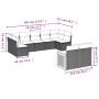 8-teiliges Gartensofa-Set und schwarze synthetische Rattankissen von , Gartensets - Ref: Foro24-3260368, Preis: 622,68 €, Rab...