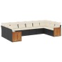 Set de sofás de jardín 10 pzas cojines ratán sintético negro de , Conjuntos de jardín - Ref: Foro24-3260404, Precio: 599,74 €...