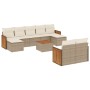 Gartensofa-Set mit beigen Kissen, 10-teilig, synthetisches Rattan von , Gartensets - Ref: Foro24-3260490, Preis: 765,78 €, Ra...