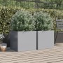 Planters 2 units silver galvanized steel 49x47x46 cm by , Pots and planters - Ref: Foro24-841570, Price: 66,94 €, Discount: %