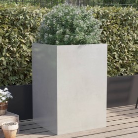 Silver stainless steel planter 52x48x75 cm by , Pots and planters - Ref: Foro24-841587, Price: 84,02 €, Discount: %