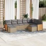 9-teiliges Gartensofa-Set mit beigen synthetischen Rattankissen von , Gartensets - Ref: Foro24-3260624, Preis: 633,05 €, Raba...