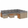 11-teiliges Gartensofa-Set mit beigen synthetischen Rattankissen von , Gartensets - Ref: Foro24-3260645, Preis: 770,60 €, Rab...