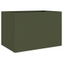 Olive green cold rolled steel planter 62x40x39 cm by , Pots and planters - Ref: Foro24-841598, Price: 53,92 €, Discount: %