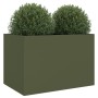 Olive green cold rolled steel planter 62x40x39 cm by , Pots and planters - Ref: Foro24-841598, Price: 53,92 €, Discount: %