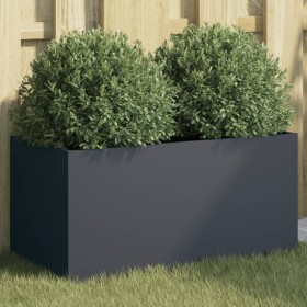 Anthracite cold rolled steel planter 62x30x29 cm by , Pots and planters - Ref: Foro24-841591, Price: 98,99 €, Discount: %