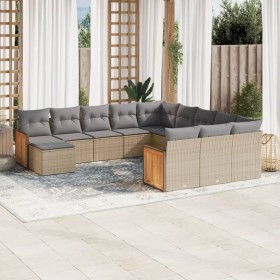 12-piece garden sofa set and brown synthetic rattan cushions by , Garden sets - Ref: Foro24-3260666, Price: 918,16 €, Discoun...