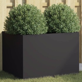 Jardinera de acero laminado en frío negro 62x47x46 cm de , Maceteros y jardineras - Ref: Foro24-841601, Precio: 121,99 €, Des...