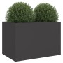 Black cold rolled steel planter 62x47x46 cm by , Pots and planters - Ref: Foro24-841601, Price: 78,35 €, Discount: %