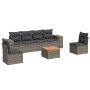 7-piece garden sofa set with gray PE rattan cushions by , Garden sets - Ref: Foro24-3225395, Price: 456,80 €, Discount: %