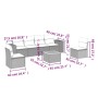 7-piece garden sofa set with gray PE rattan cushions by , Garden sets - Ref: Foro24-3225395, Price: 456,80 €, Discount: %