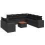 Gartensofa-Set 10-teilig mit schwarzen synthetischen Rattankissen von , Gartensets - Ref: Foro24-3225509, Preis: 732,88 €, Ra...