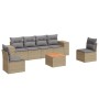 7-teiliges Gartensofa-Set und beigefarbene synthetische Rattankissen von , Gartensets - Ref: Foro24-3257725, Preis: 514,77 €,...