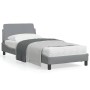 Light gray fabric bed frame with headboard 90x200 cm by , Beds and slatted bases - Ref: Foro24-373105, Price: 116,16 €, Disco...