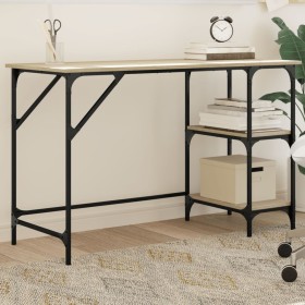 Sonoma engineered wood and metal desk 120x50x75 cm by , Desks - Ref: Foro24-845322, Price: 69,99 €, Discount: %