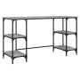 Sonoma grauer Schreibtisch aus Holzwerkstoff und Metall, 140 x 50 x 75 cm von , Schreibtische - Ref: Foro24-845329, Preis: 87...