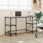 Sonoma gray engineered wood metal desk 140x50x75 cm by , Desks - Ref: Foro24-845329, Price: 87,31 €, Discount: %