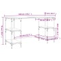 Sonoma grauer Schreibtisch aus Holzwerkstoff und Metall, 140 x 50 x 75 cm von , Schreibtische - Ref: Foro24-845329, Preis: 87...